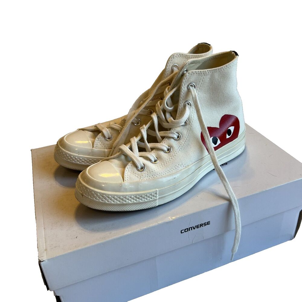 Converse Chuck Taylor All Star Comme Des Garcons Play High Top Beige Heart